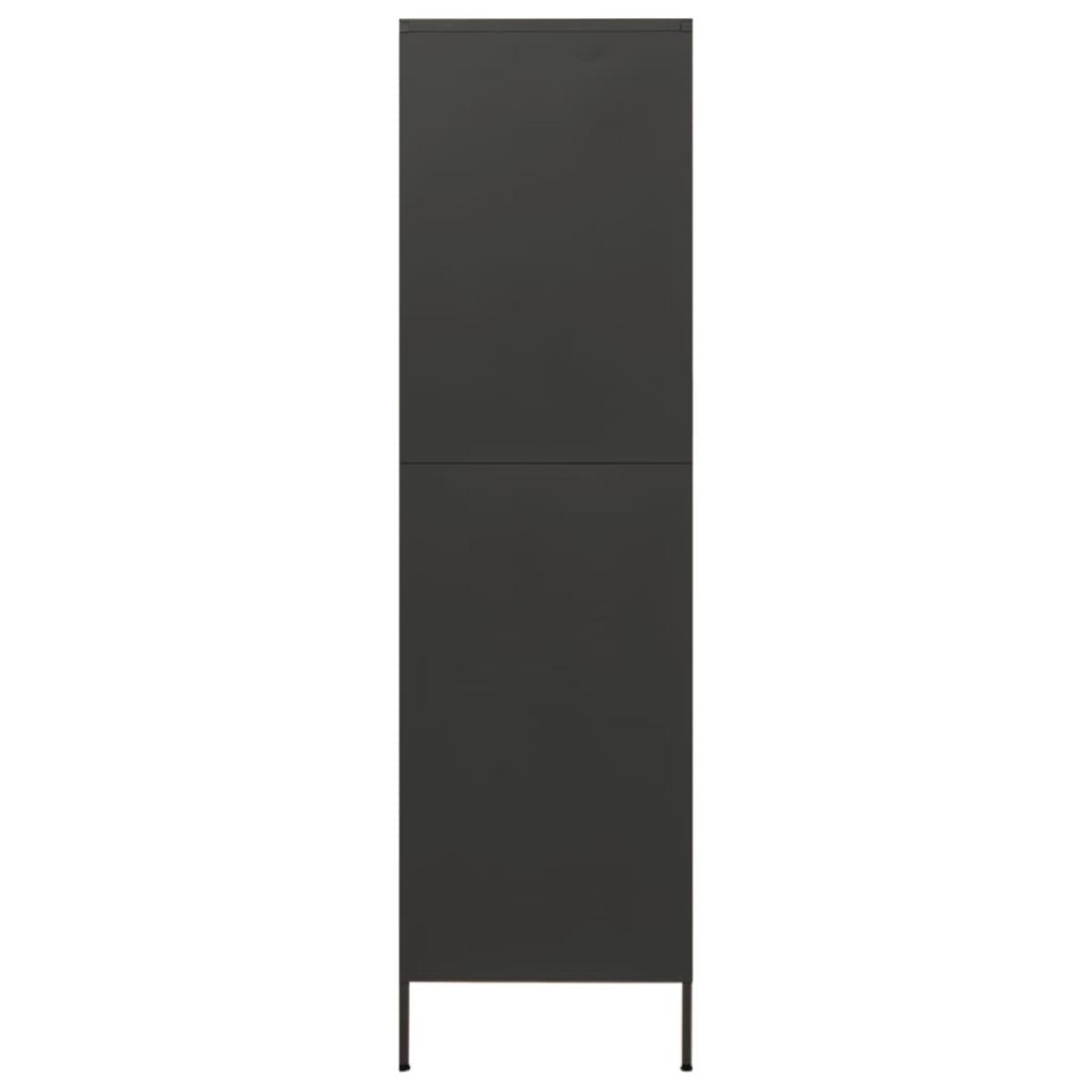 Armario de acero gris antracita 90x50x180 cm