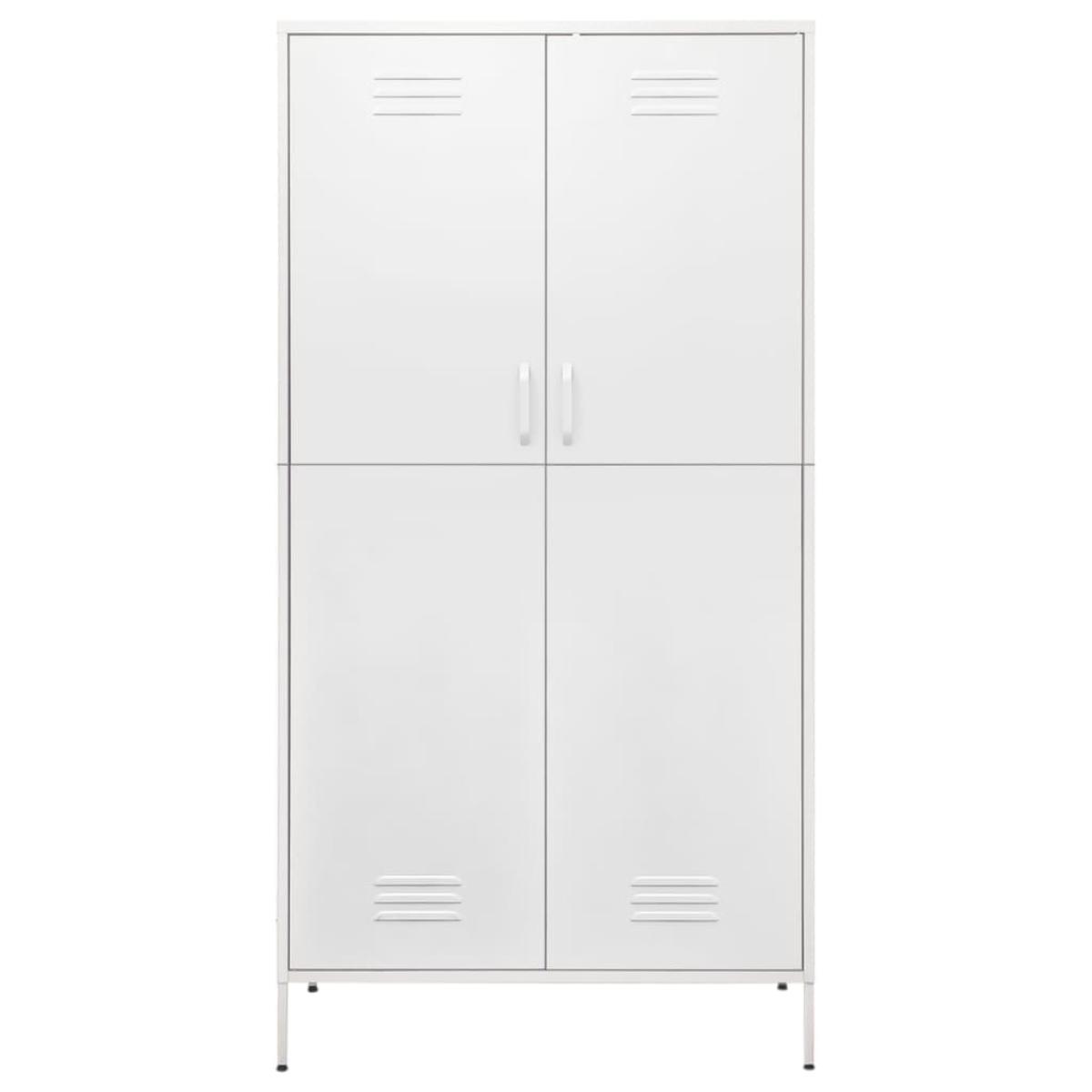 Armario de acero blanco 90x50x180 cm