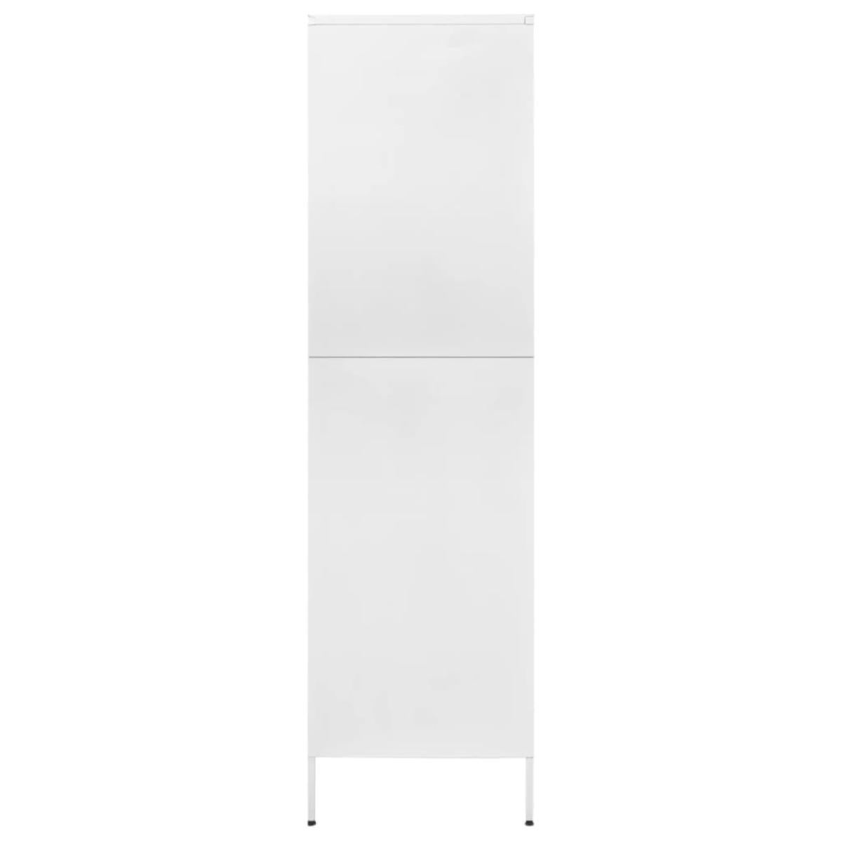Armario de acero blanco 90x50x180 cm