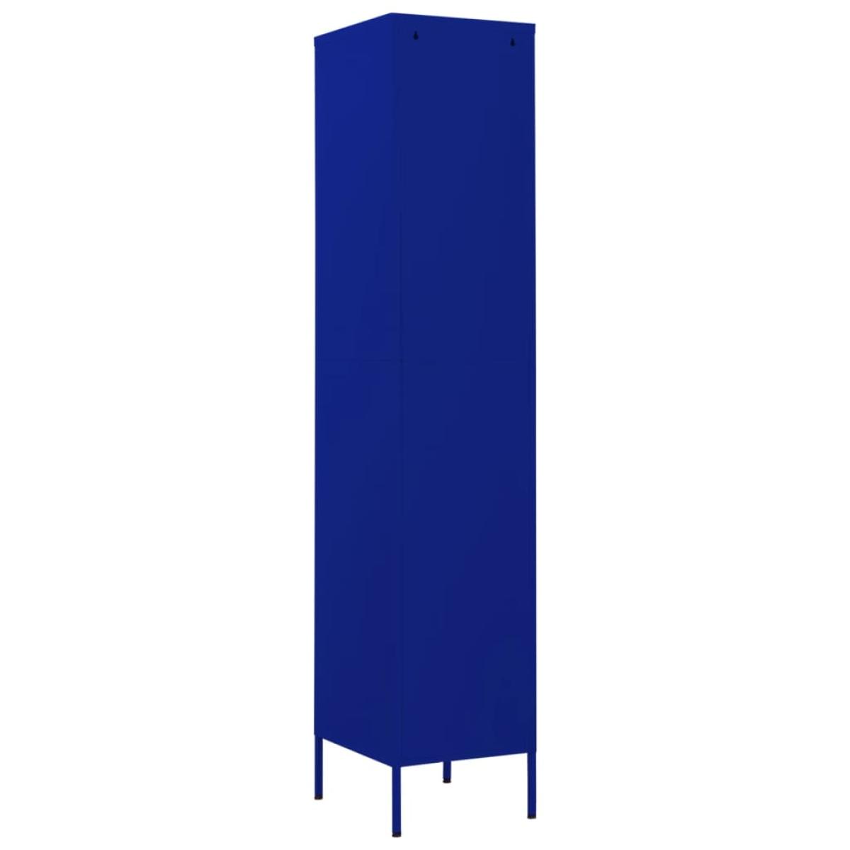 Armario taquilla de acero azul marino 35x46x180 cm
