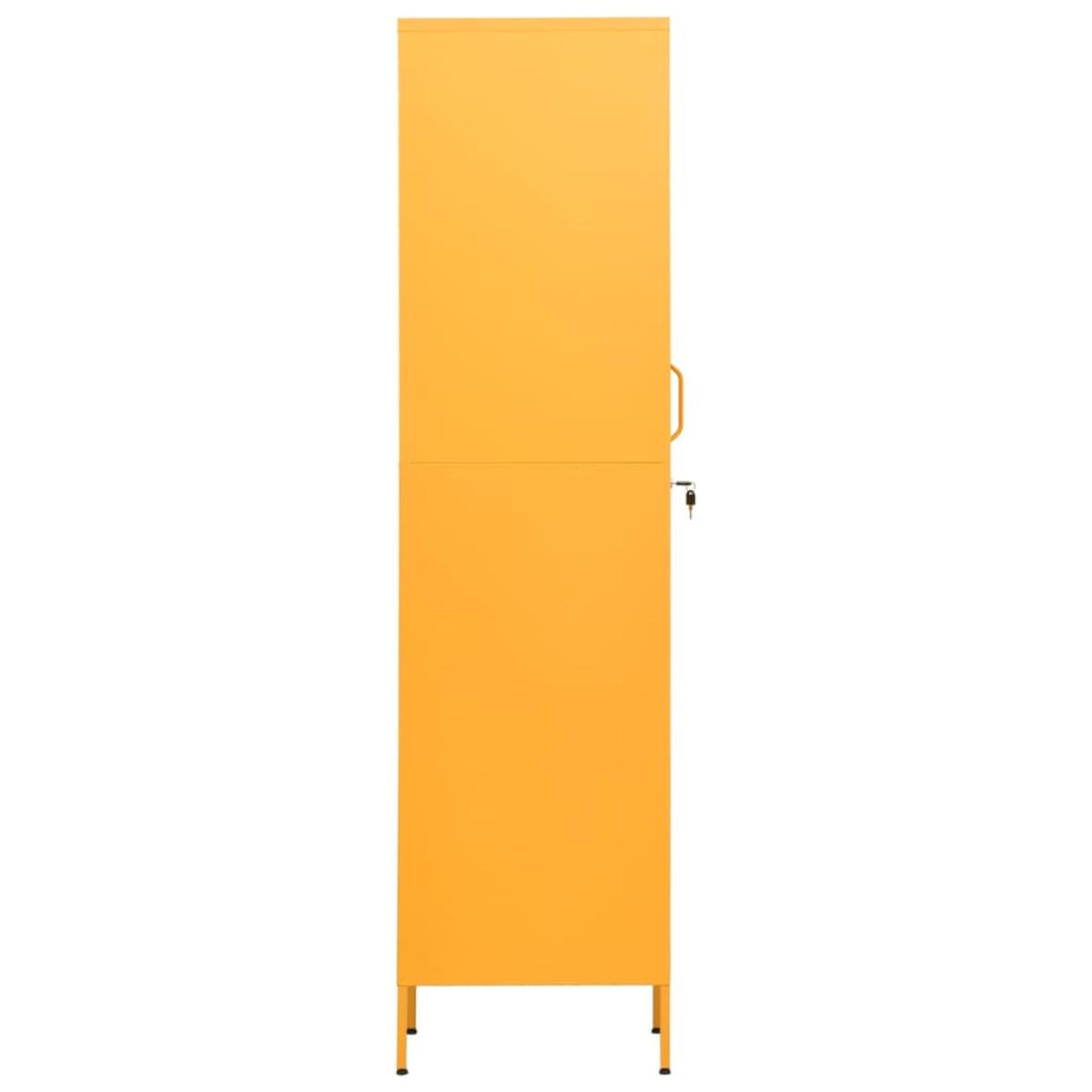 Armario taquilla de acero amarillo mostaza 35x46x180 cm