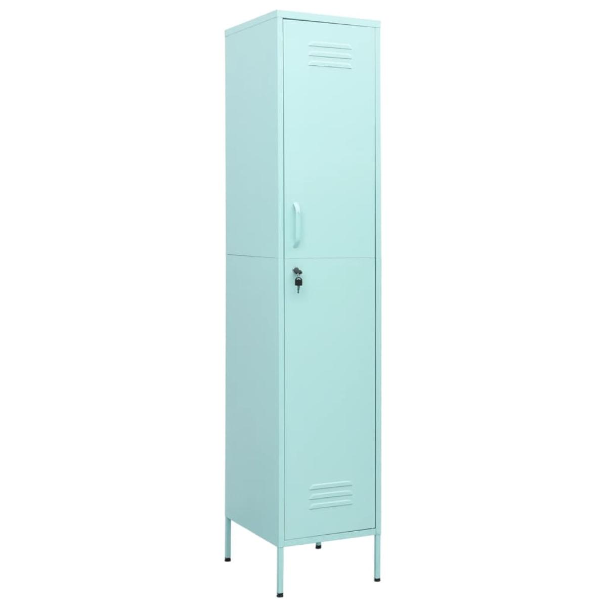 Armario taquilla de acero verde menta 35x46x180 cm