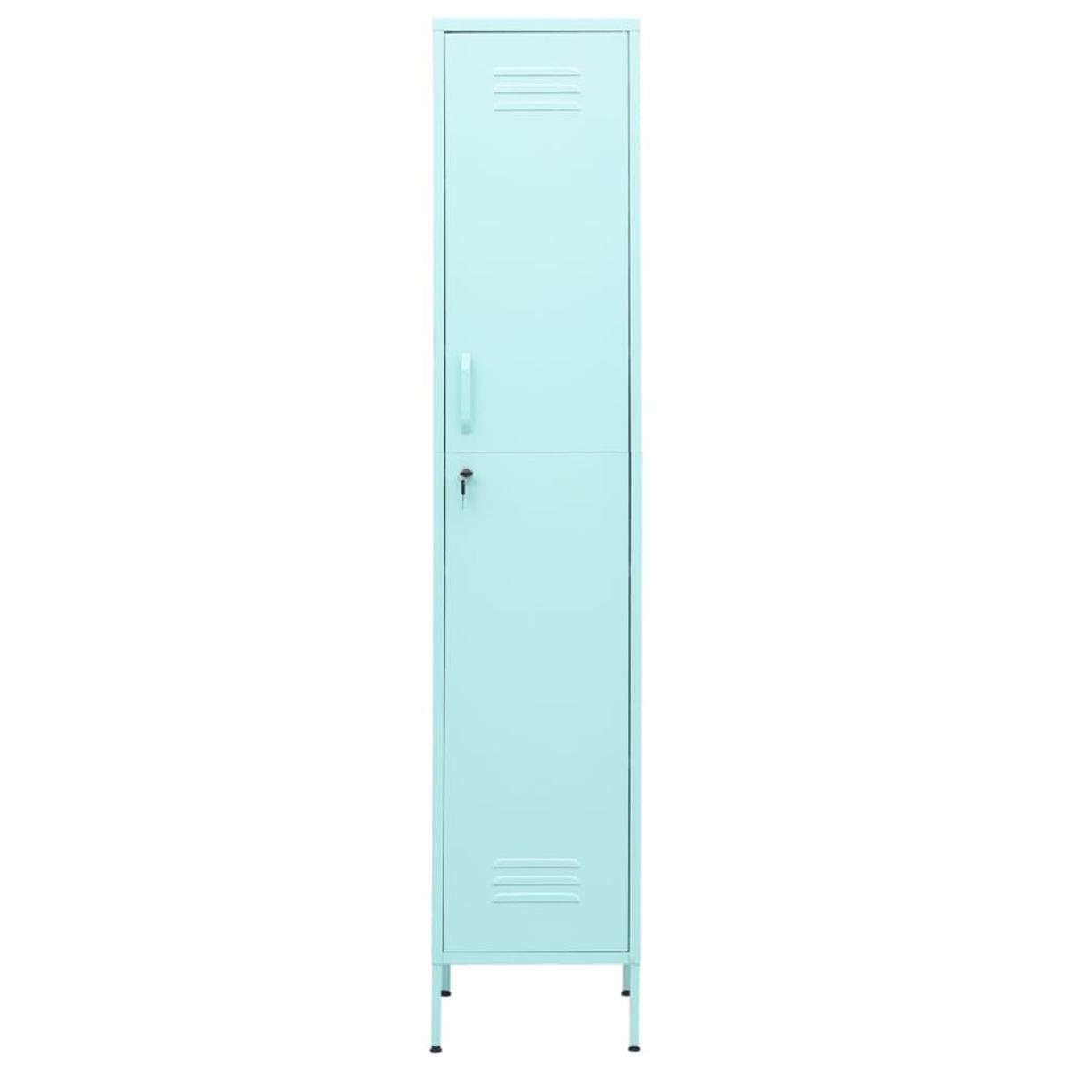 Armario taquilla de acero verde menta 35x46x180 cm