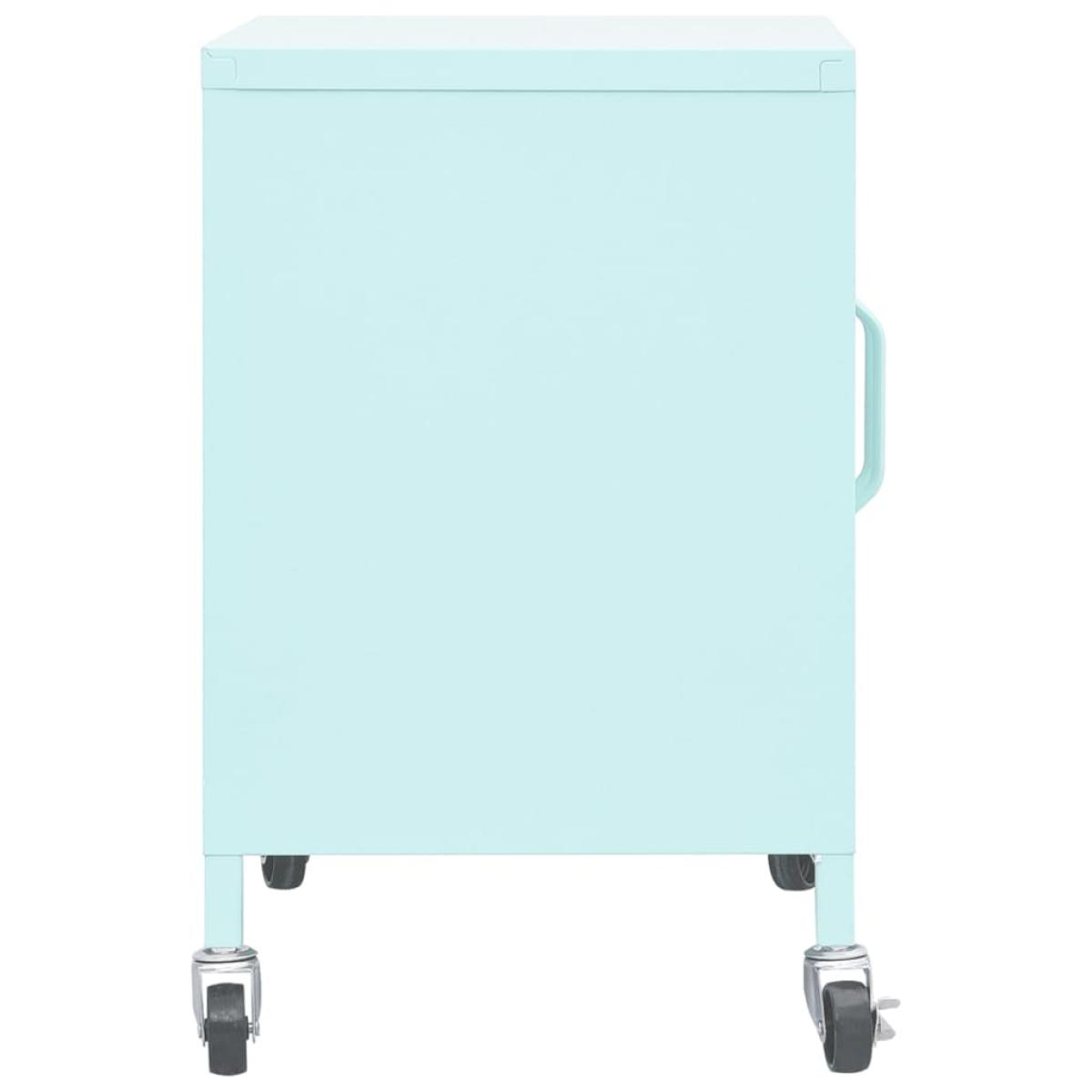 Armario de almacenamiento acero verde mint 60x35x56 cm