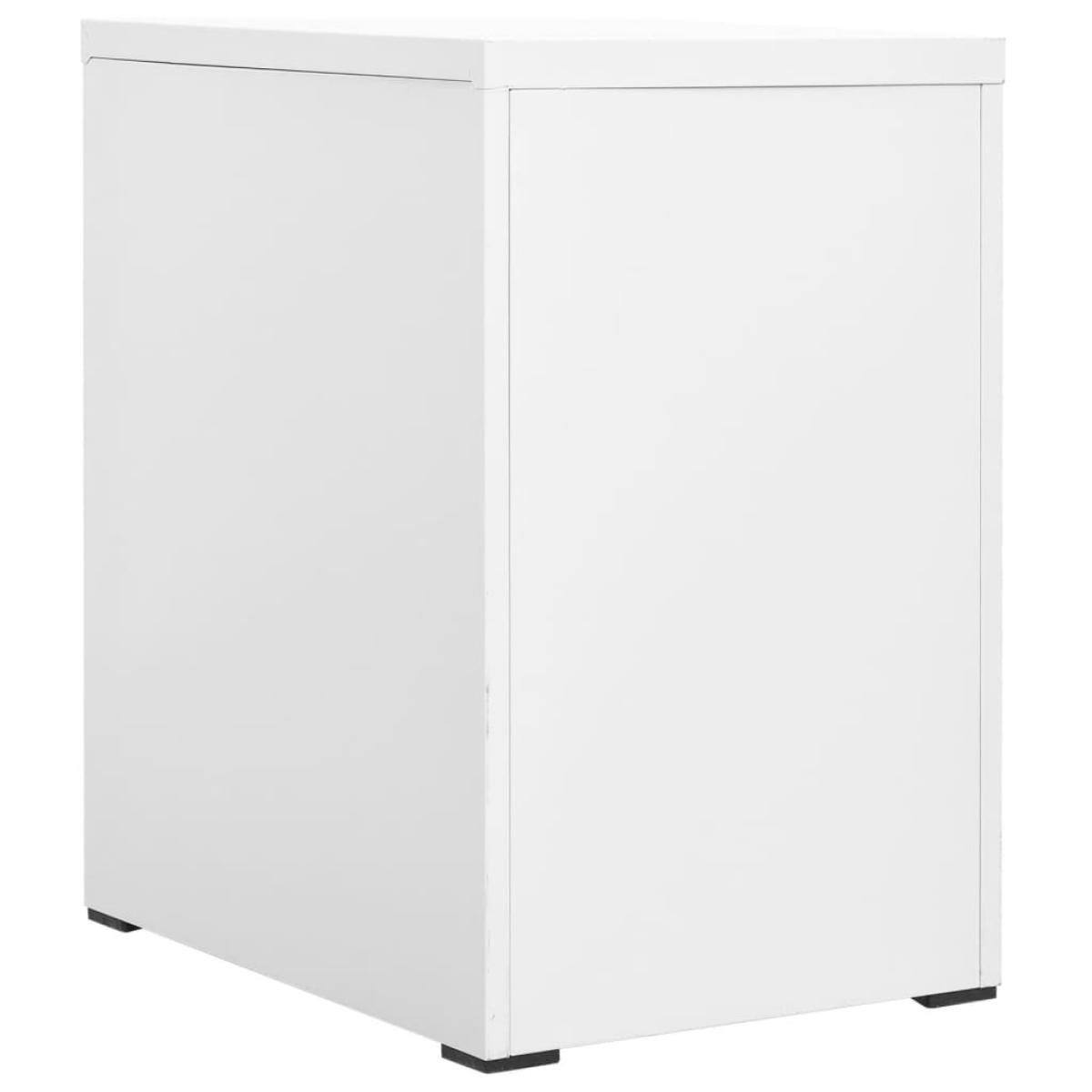 Armario archivador de acero blanco 46x62x72,5 cm