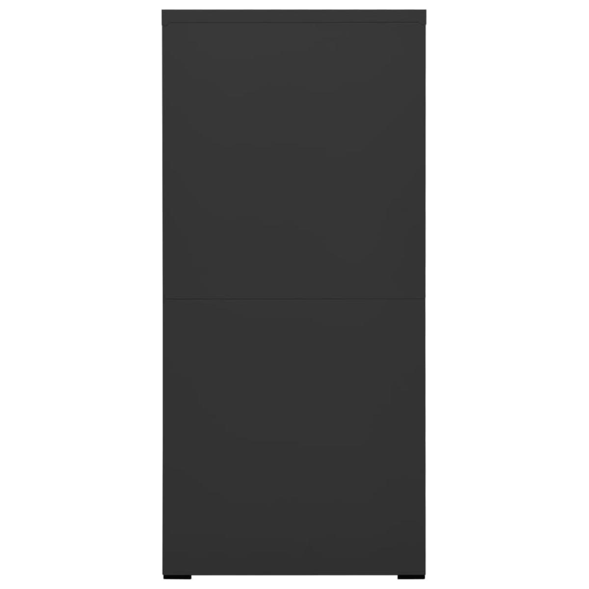 Armario archivador de acero antracita 46x62x133 cm