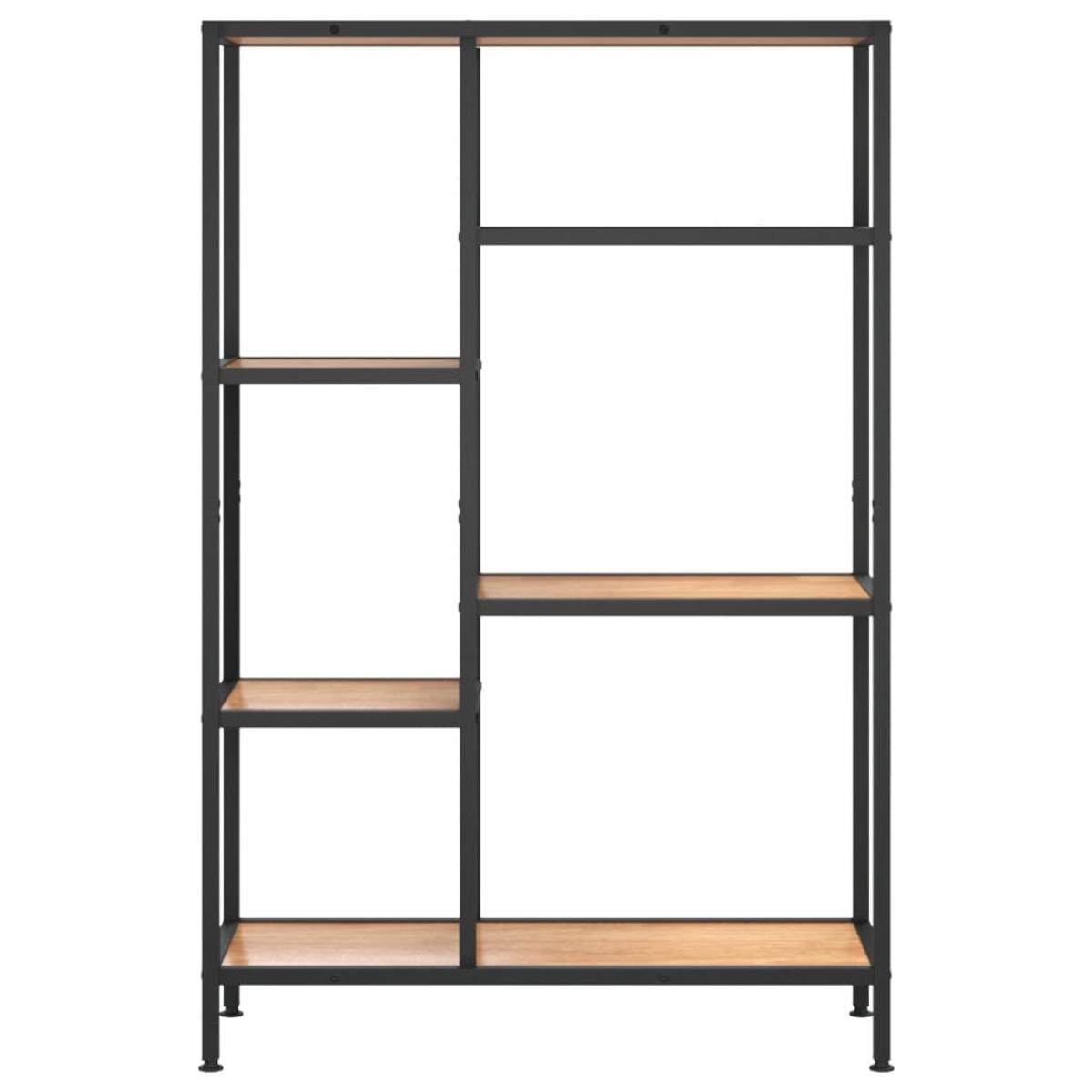 Estantería de madera contrachapada y acero 80x30x120 cm