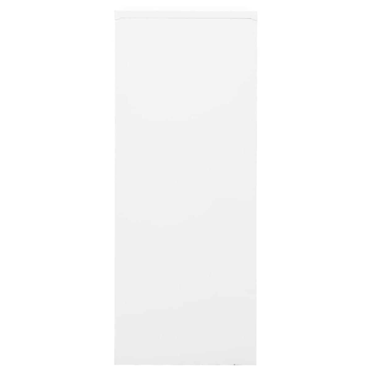 Armario de oficina de acero blanco 90x40x102 cm
