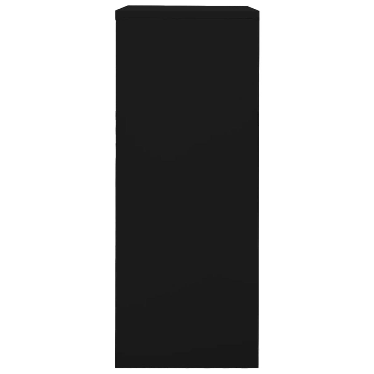 Armario de oficina de acero negro 90x40x102 cm