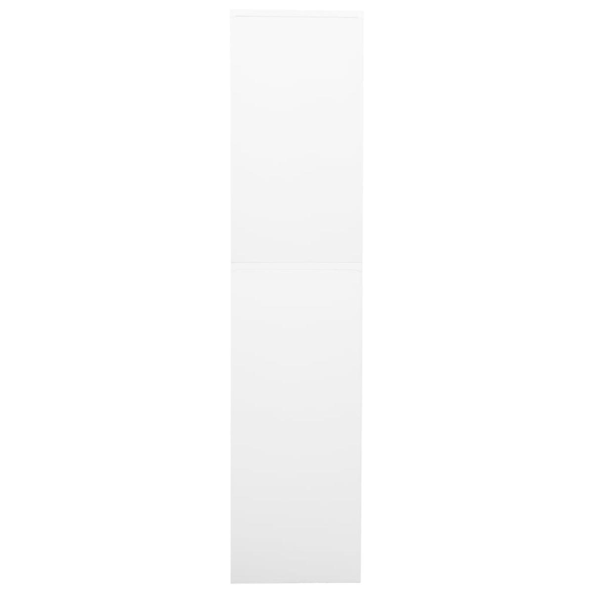 Armario de oficina de acero blanco 90x40x180 cm