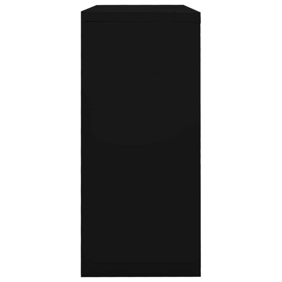 Armario de puerta corredera acero negro 90x40x90 cm