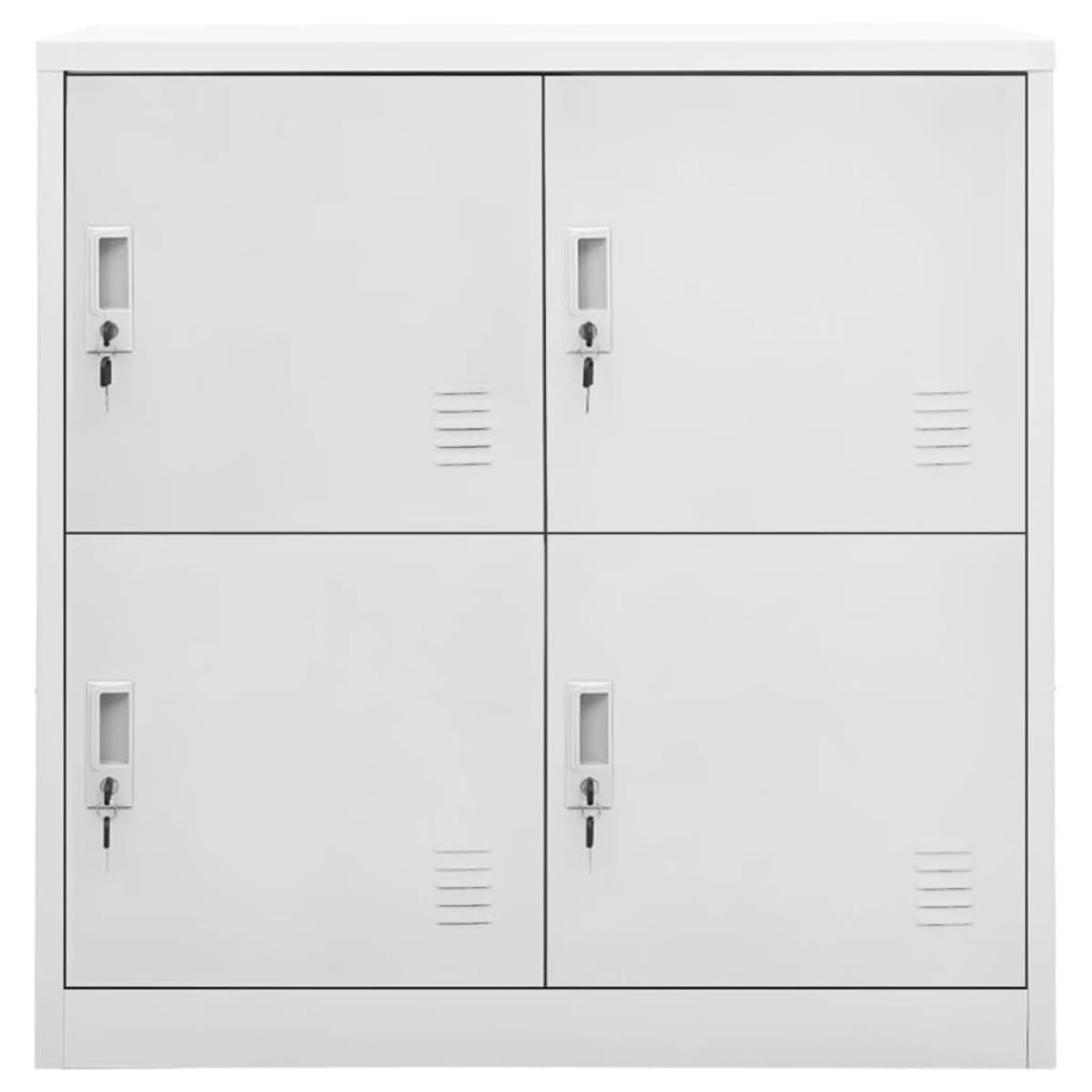 Armario taquilla de acero gris claro 90x45x92,5 cm