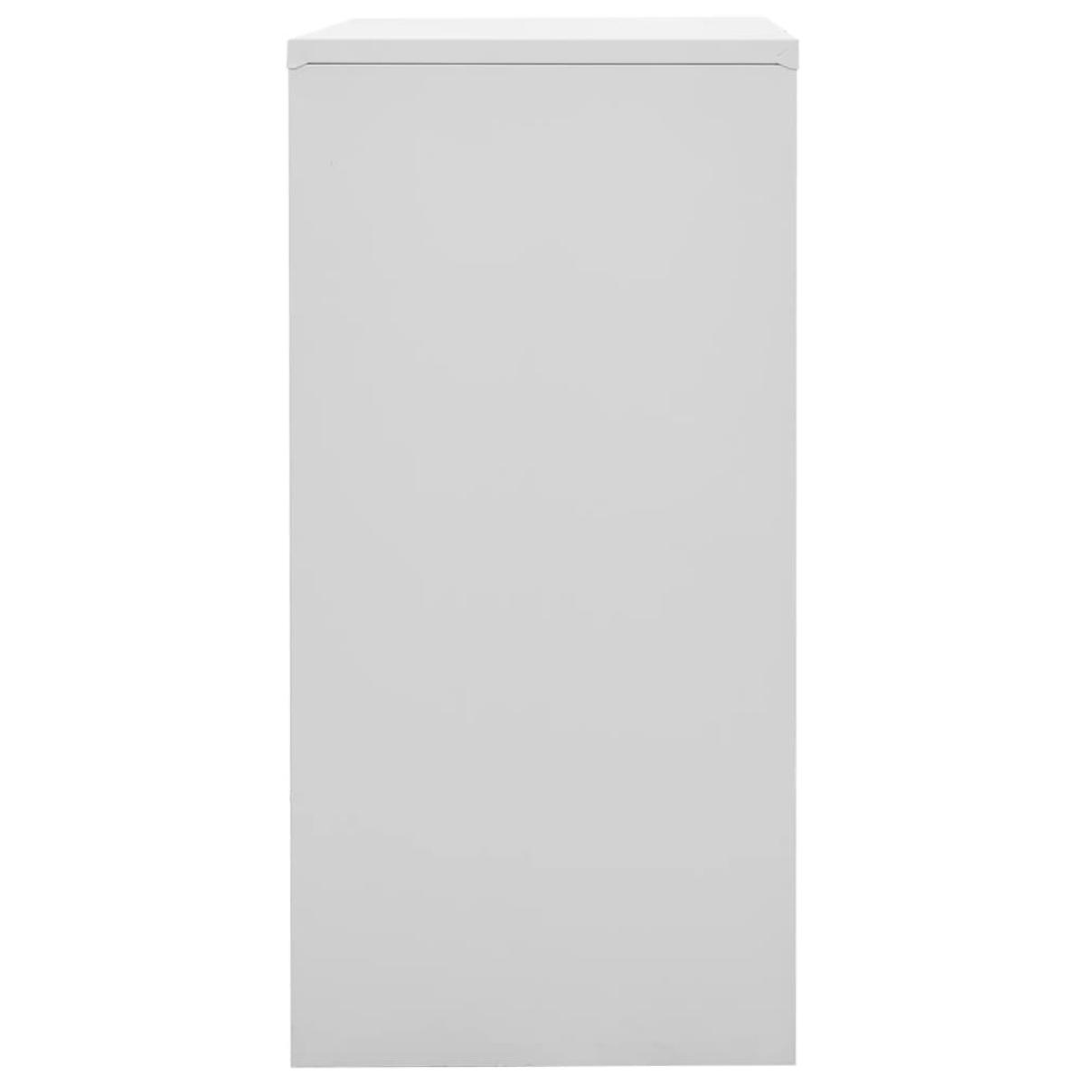Armario taquilla de acero gris claro y azul 90x45x92,5 cm