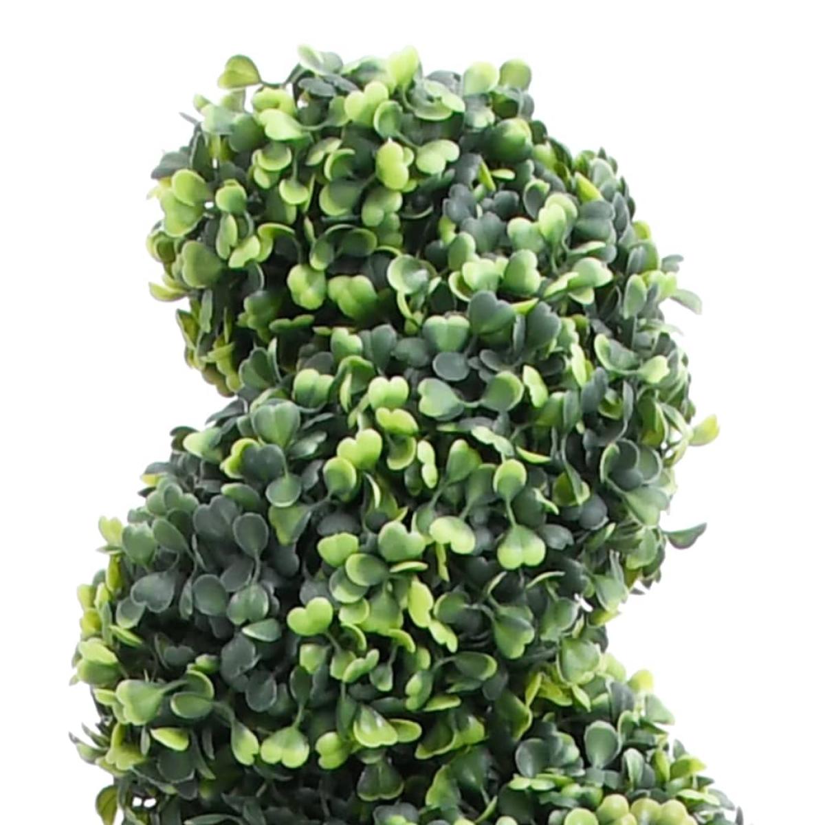 Planta espiral de Boj artificial con macetero verde 117 cm