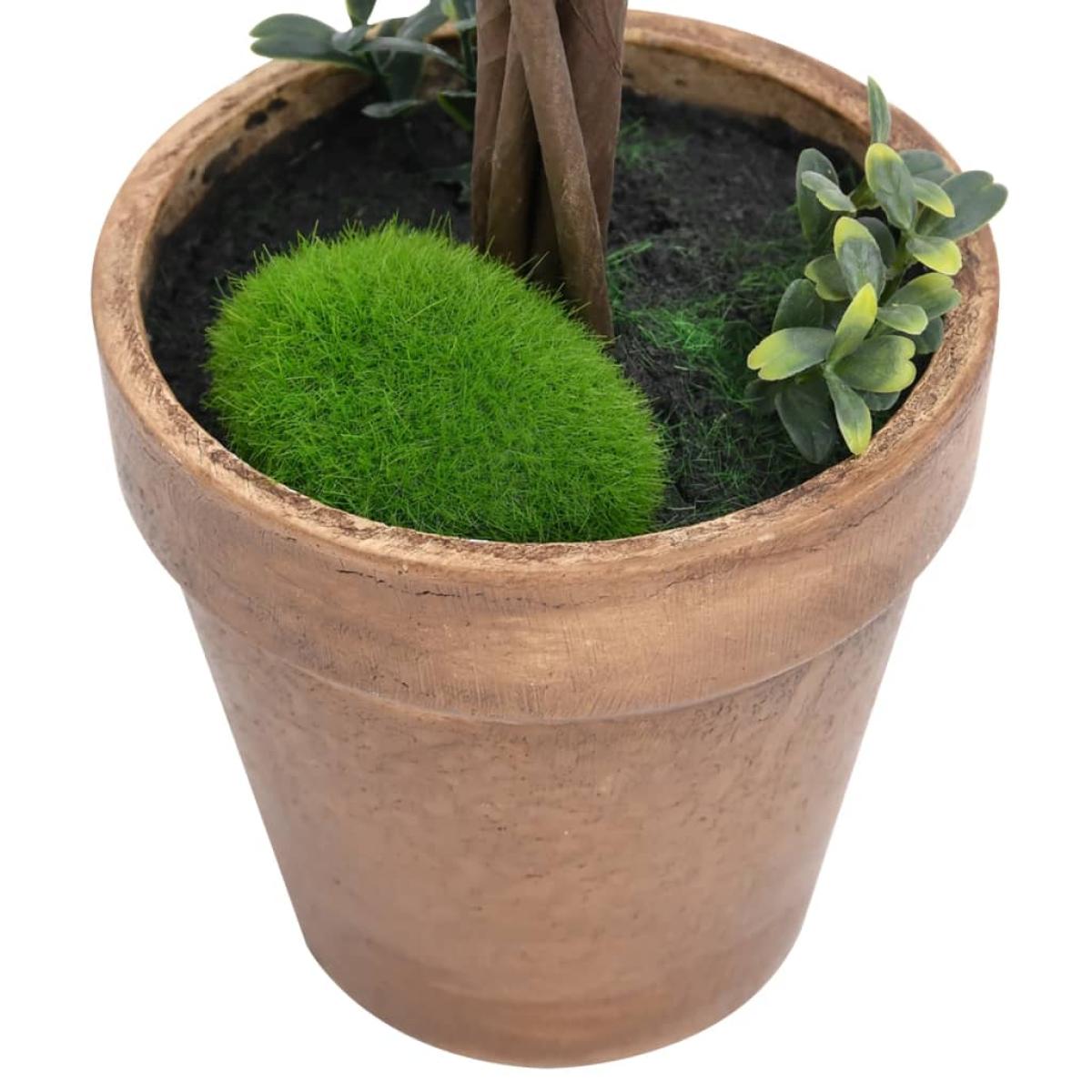 Plantas de boj artificial 2 uds forma bola maceta verde 41 cm