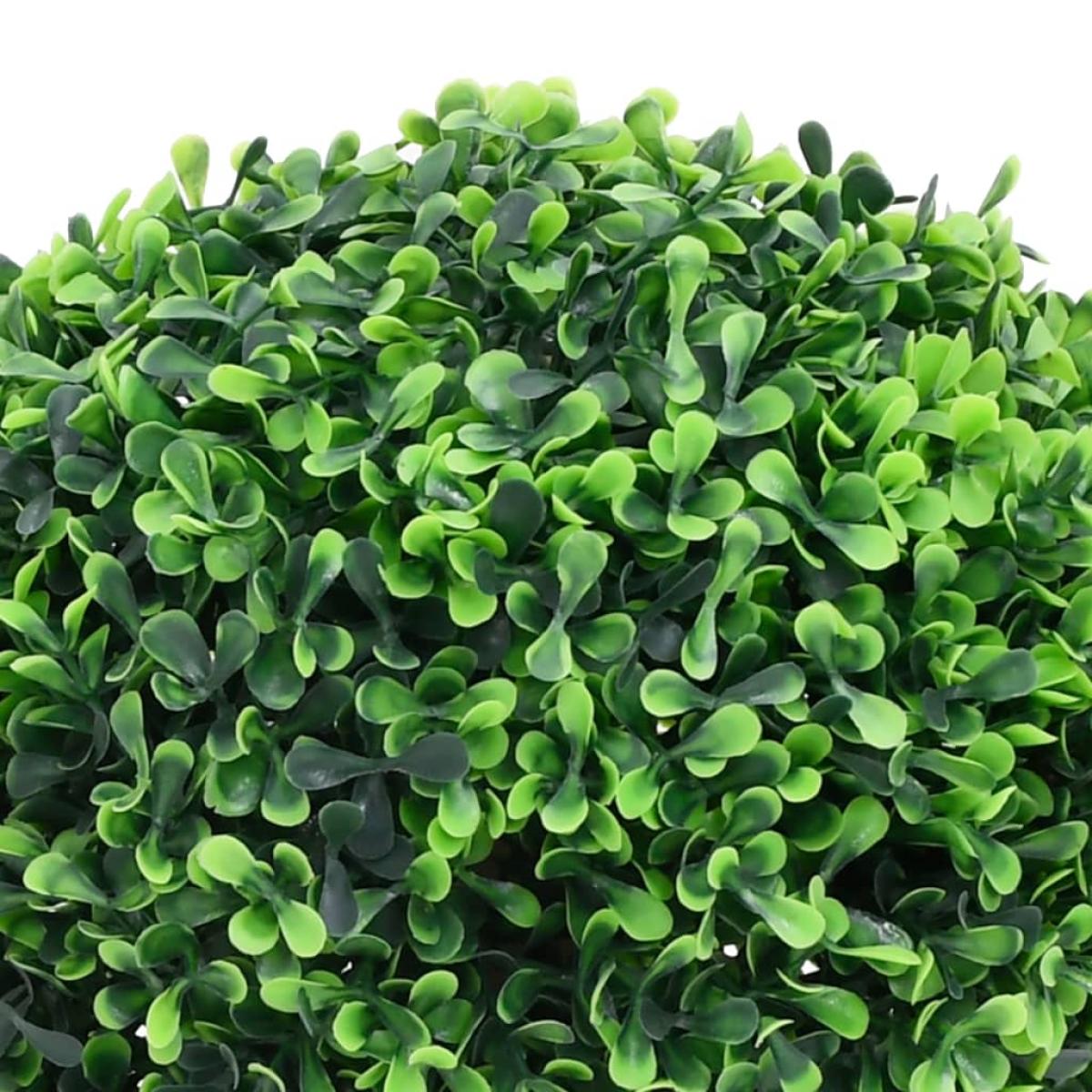 Plantas de boj artificial 2 uds forma bola maceta verde 27 cm