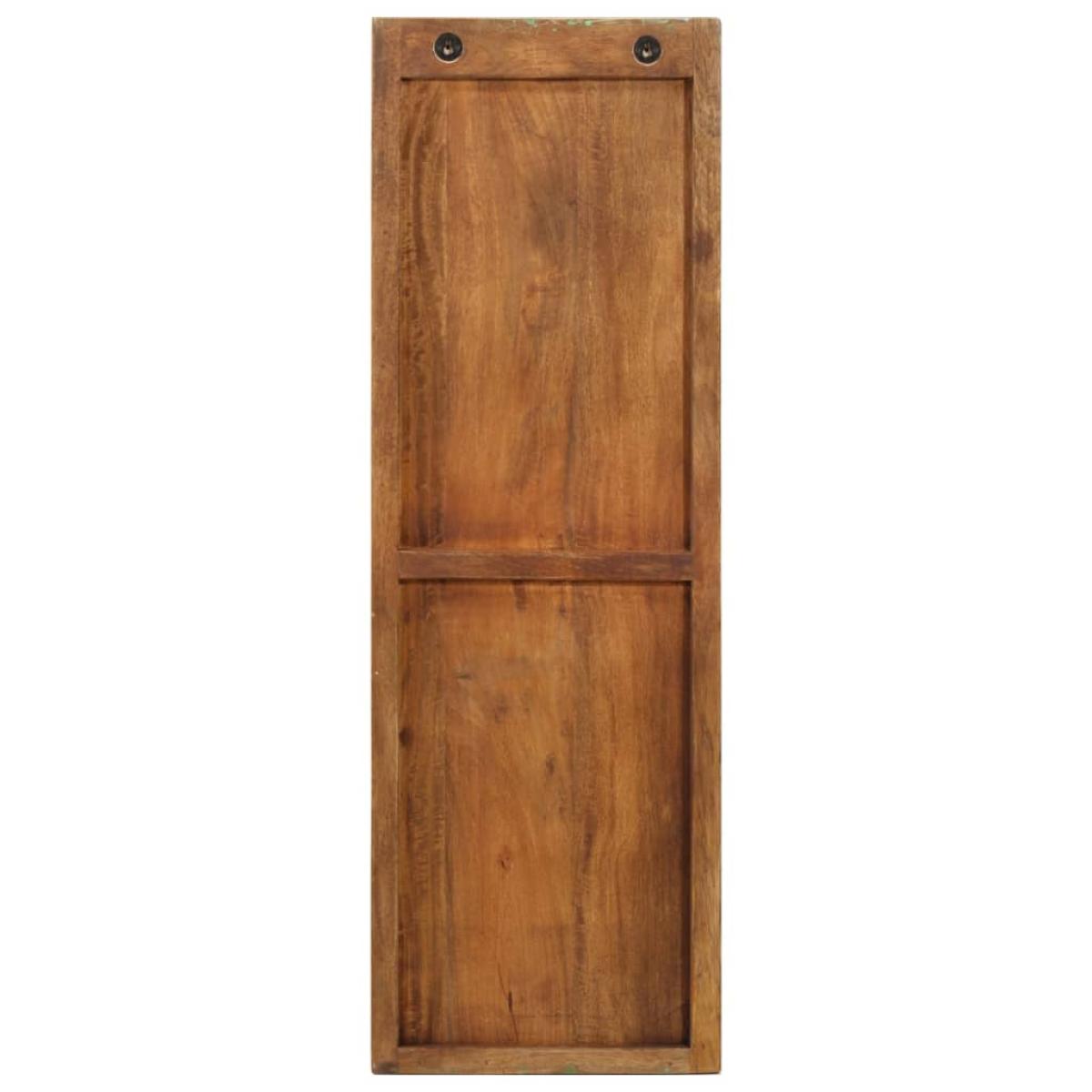 Percheros de pared 2 uds madera maciza reciclada 36x3x110 cm