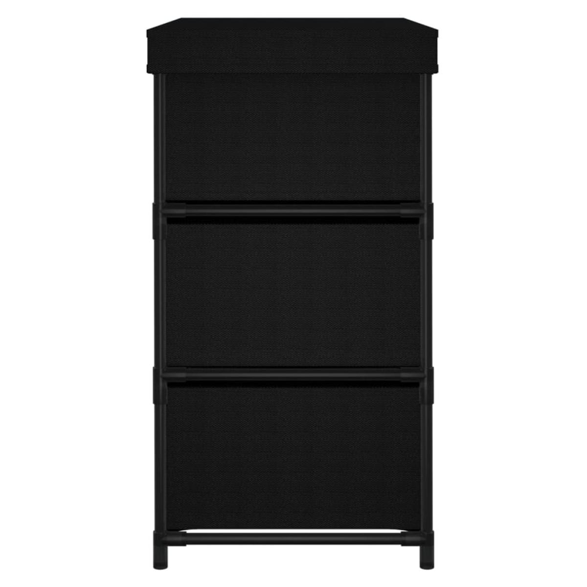 Armario almacenamiento con 6 cajones acero negro 55x29x55 cm