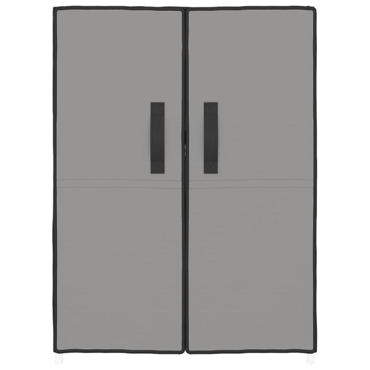 Armario zapatero de tela gris 60x28x90 cm