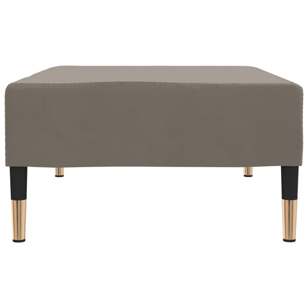 Taburete de terciopelo gris claro 78x56x32 cm