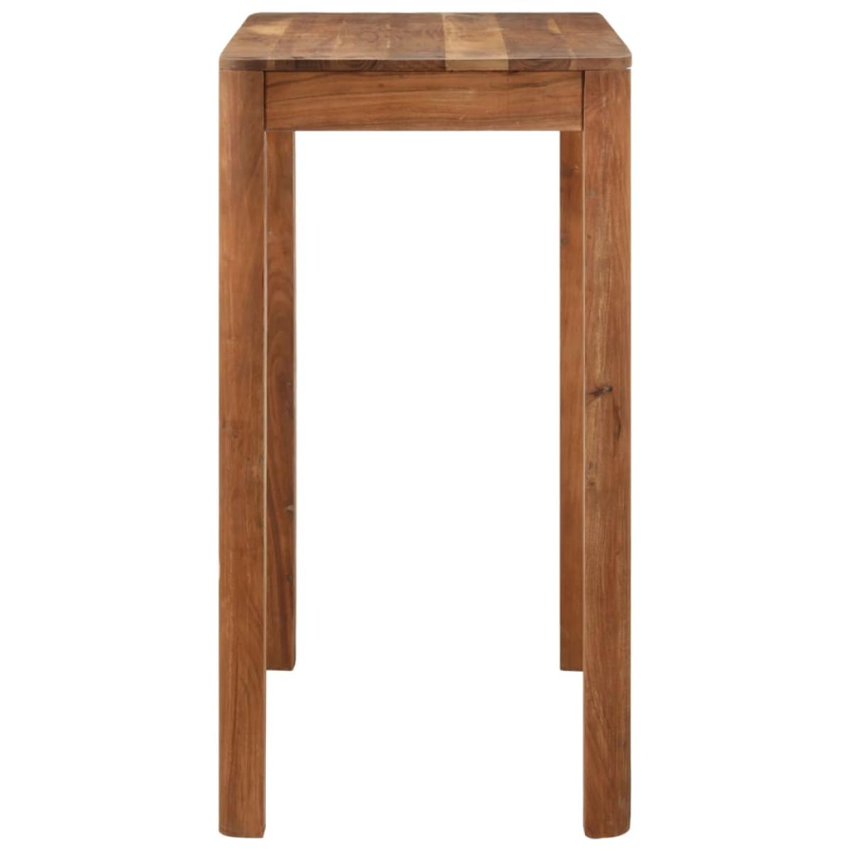 Mesa alta cocina madera acacia acabado miel 110x55x106 cm