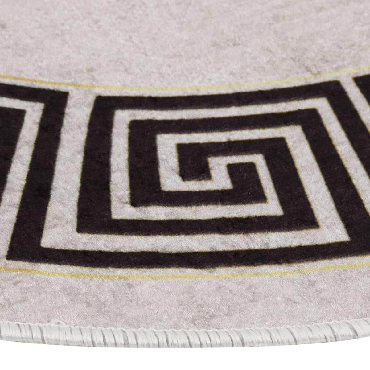 Alfombra lavable antideslizante beige claro φ120 cm