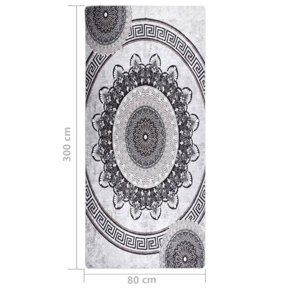 Alfombra lavable patchwork antideslizante multicolor 80x300 cm