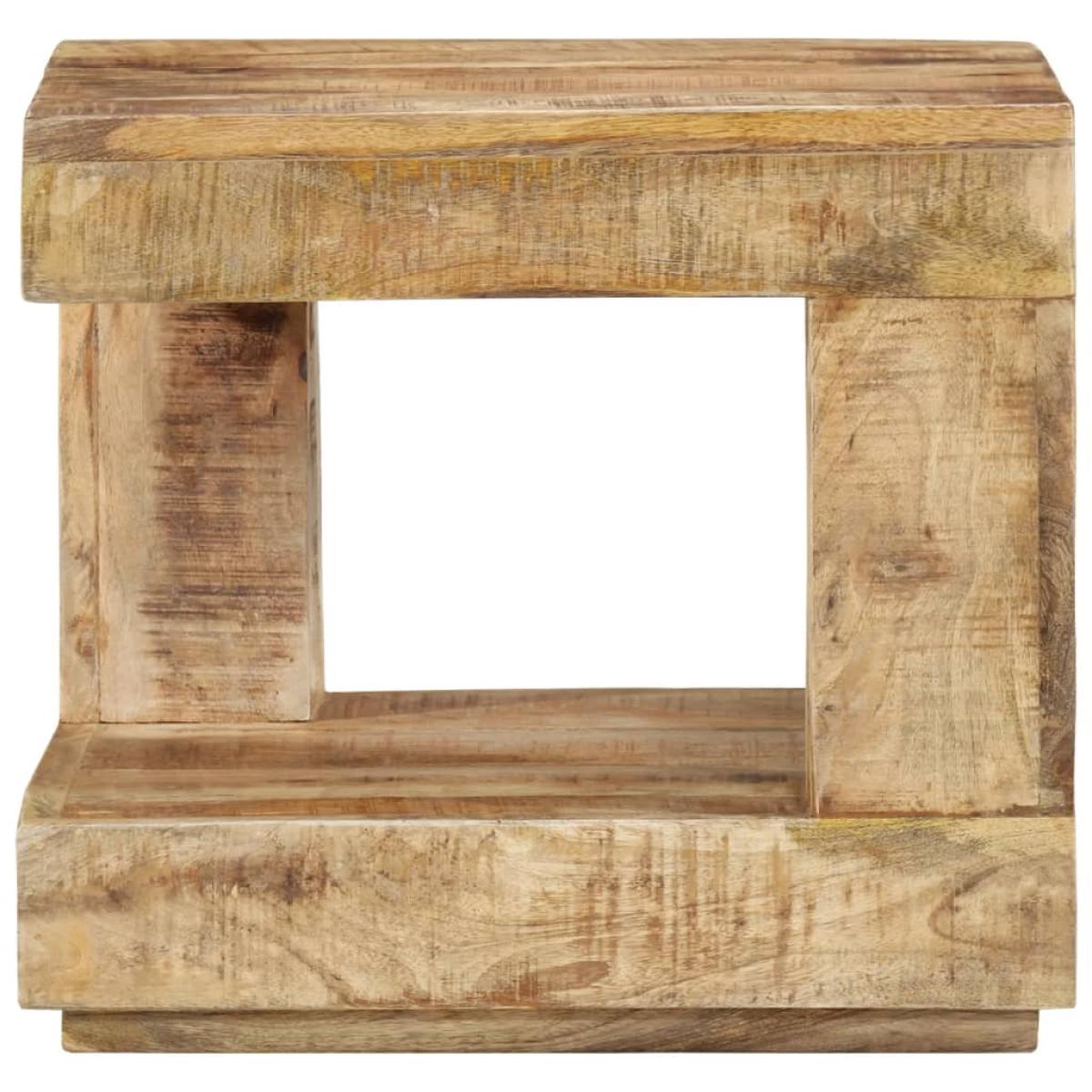 Mesa de centro de madera maciza de mango 45x45x40 cm