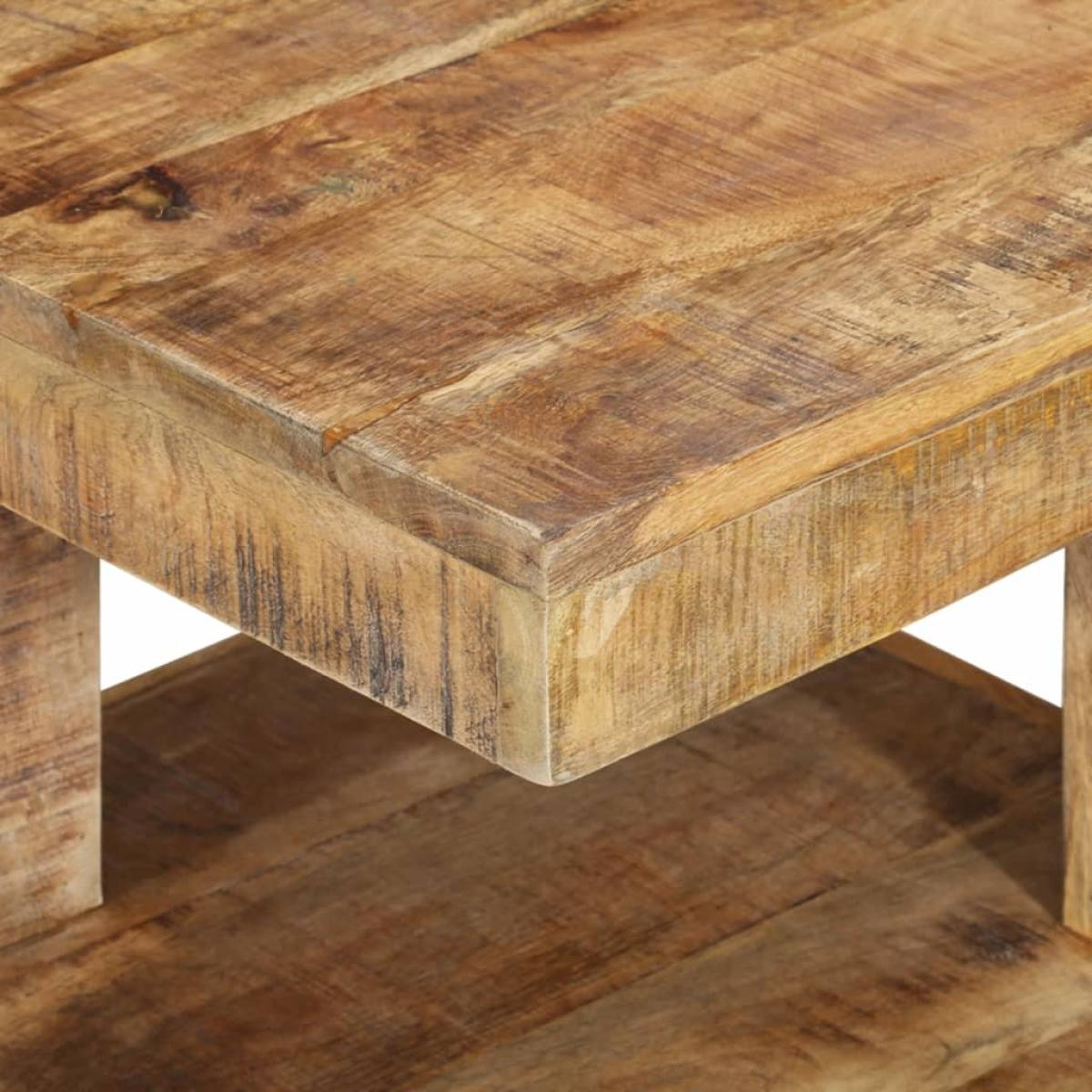 Mesa de centro de madera maciza de mango 45x45x40 cm