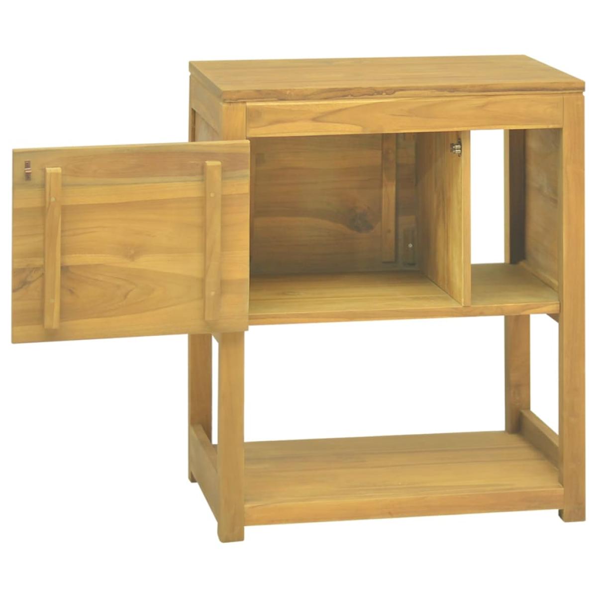 Armario de baño madera maciza de teca 60x40x75 cm