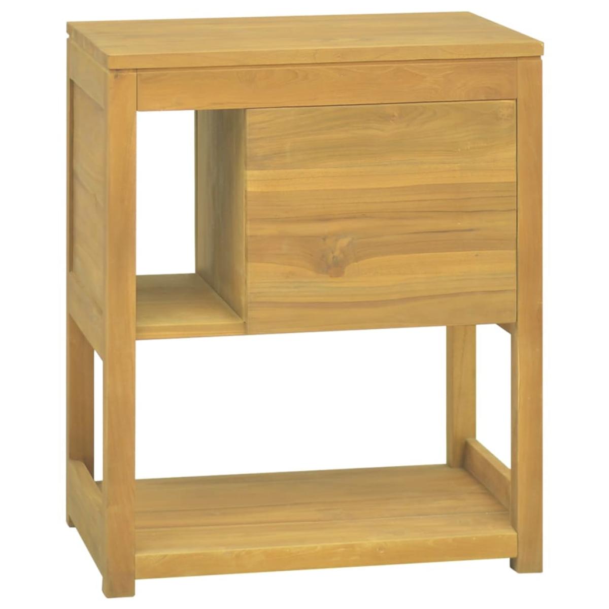 Armario de baño madera maciza de teca 60x40x75 cm