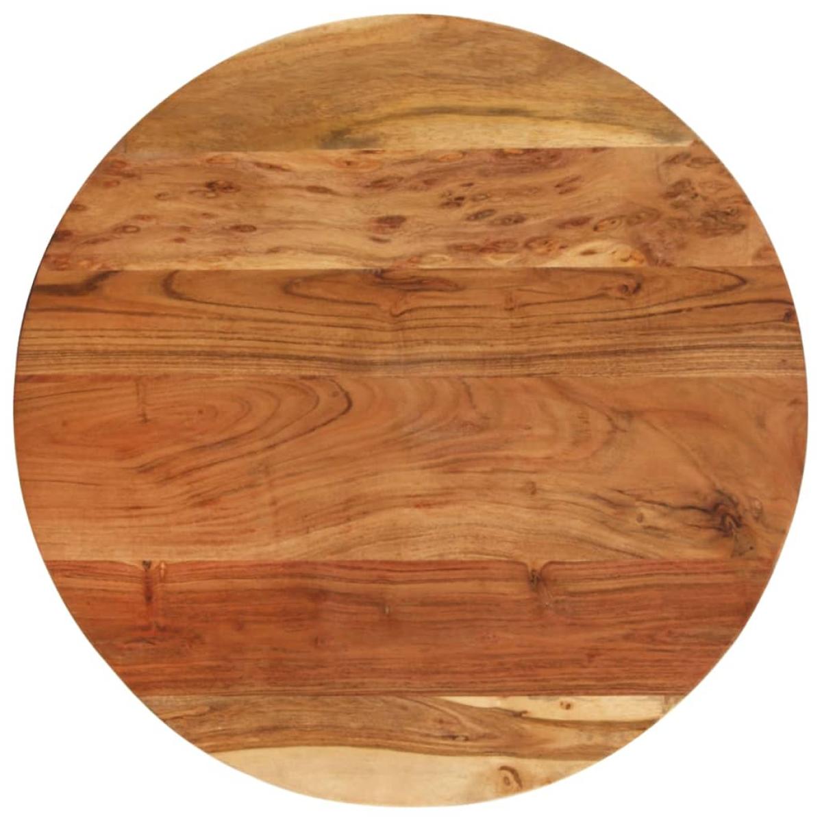 Mesa auxiliar madera de acacia y hierro fundido 60x(42-62) cm