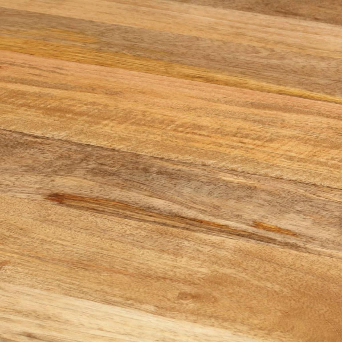 Mesa de comedor madera maciza de mango y acero 110x78 cm