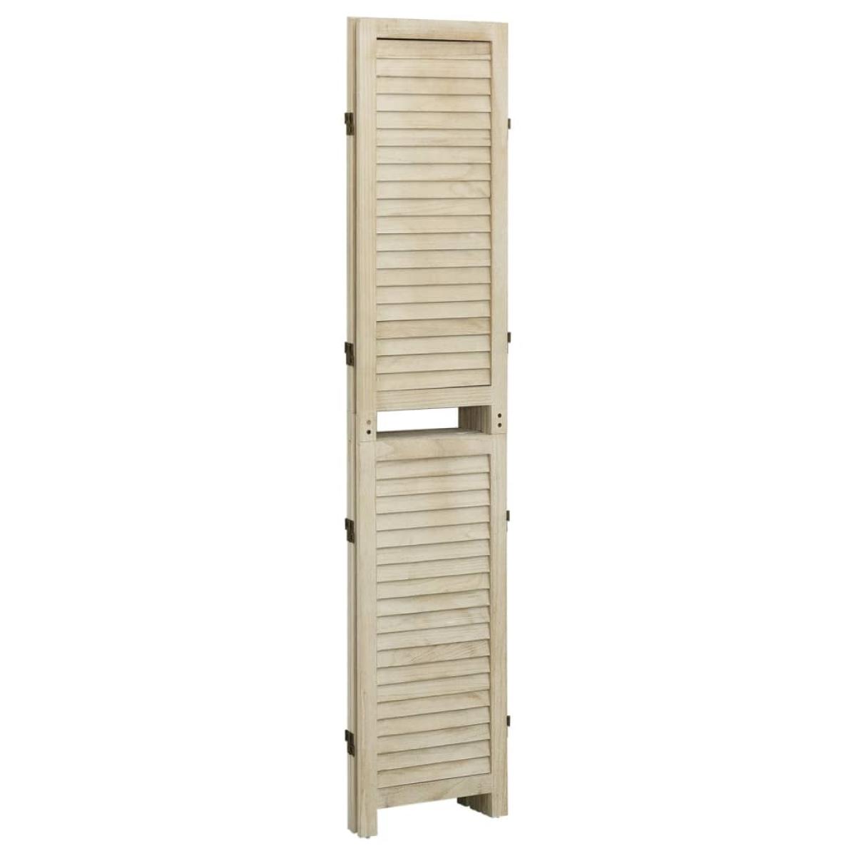 Biombo de 3 paneles de madera maciza de paulownia 105x165 cm