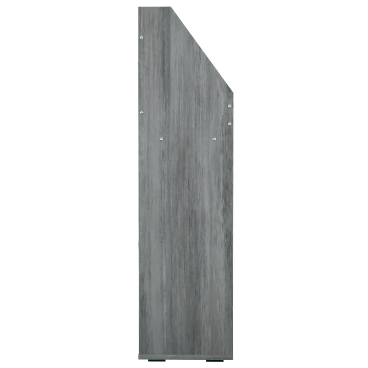 Revistero de niños aglomerado gris hormigón 71x30x114 cm