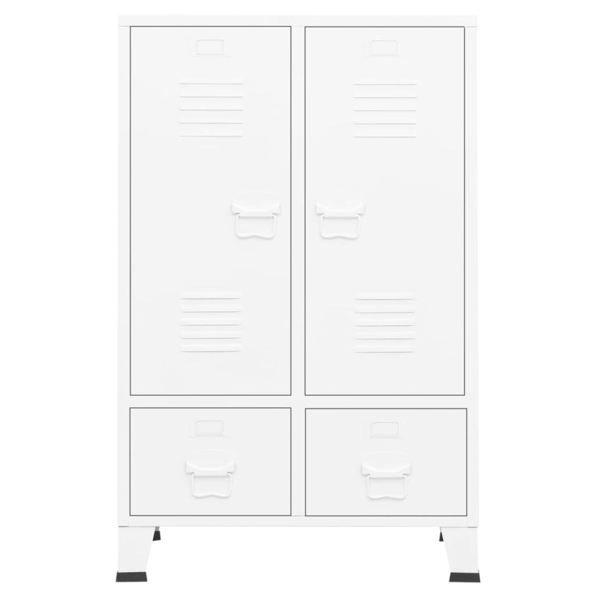 Armario industrial acero blanco 67x35x107 cm