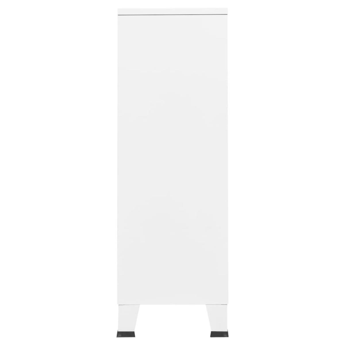Armario industrial acero blanco 67x35x107 cm