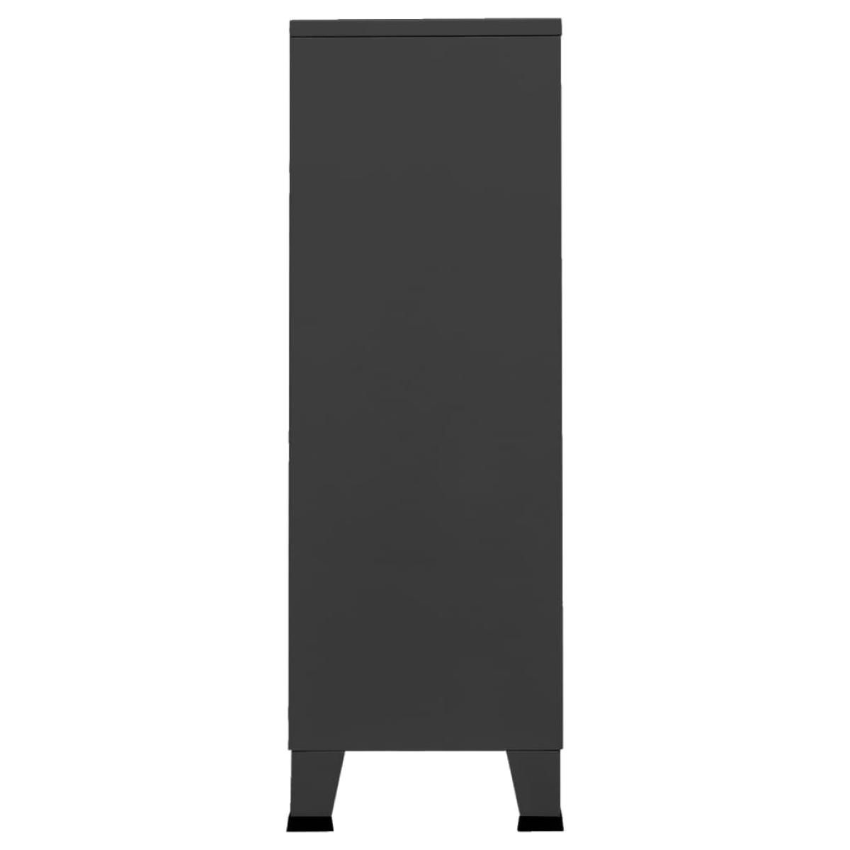 Armario industrial acero gris antracita 67x35x107 cm
