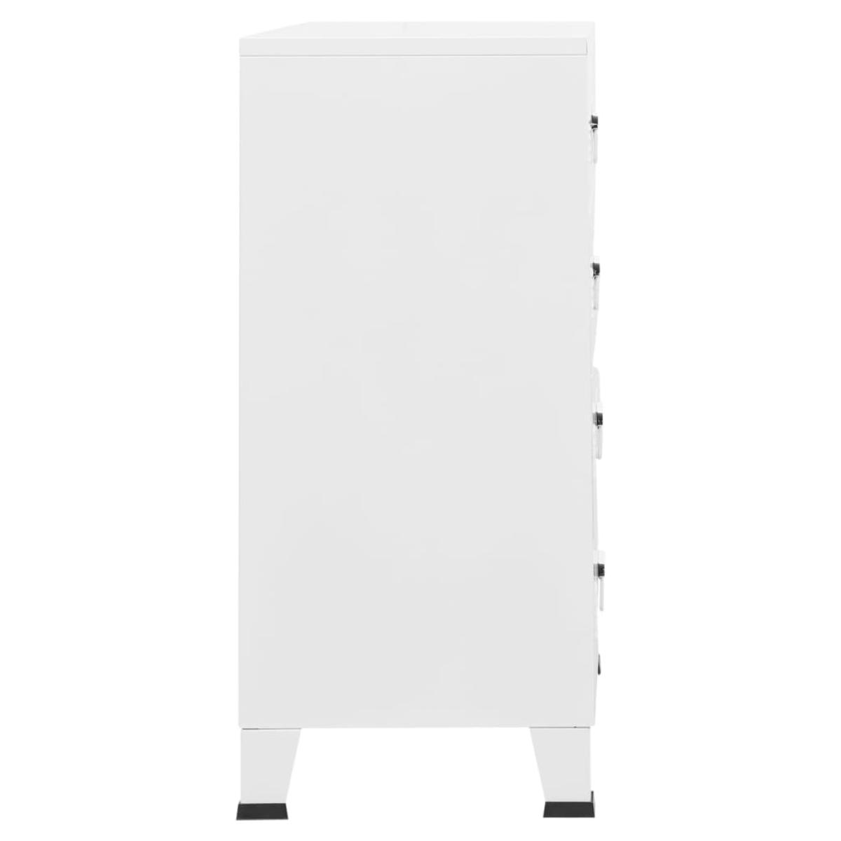 Cajoner industrial de metal blanca 78x40x93 cm