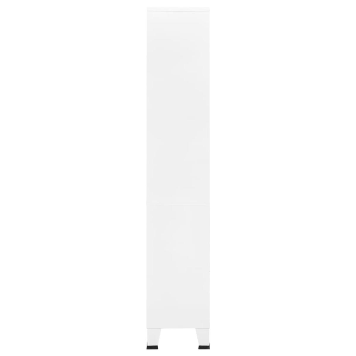 Estantería industrial acero blanco 80x32x180 cm