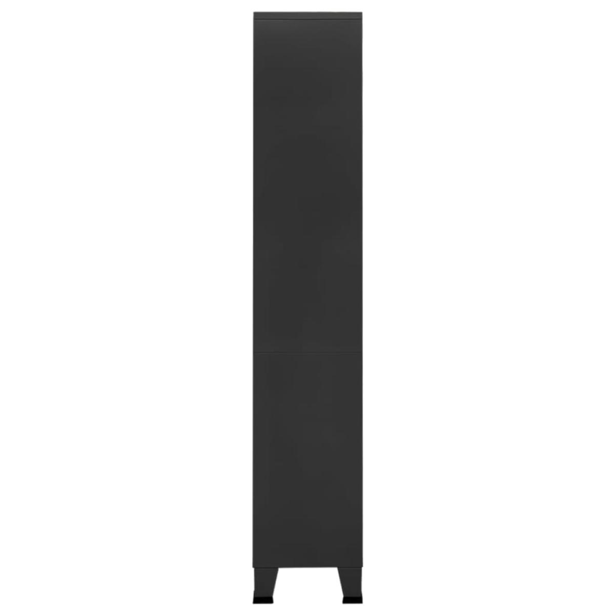 Estantería industrial acero gris hormigón 80x32x180 cm