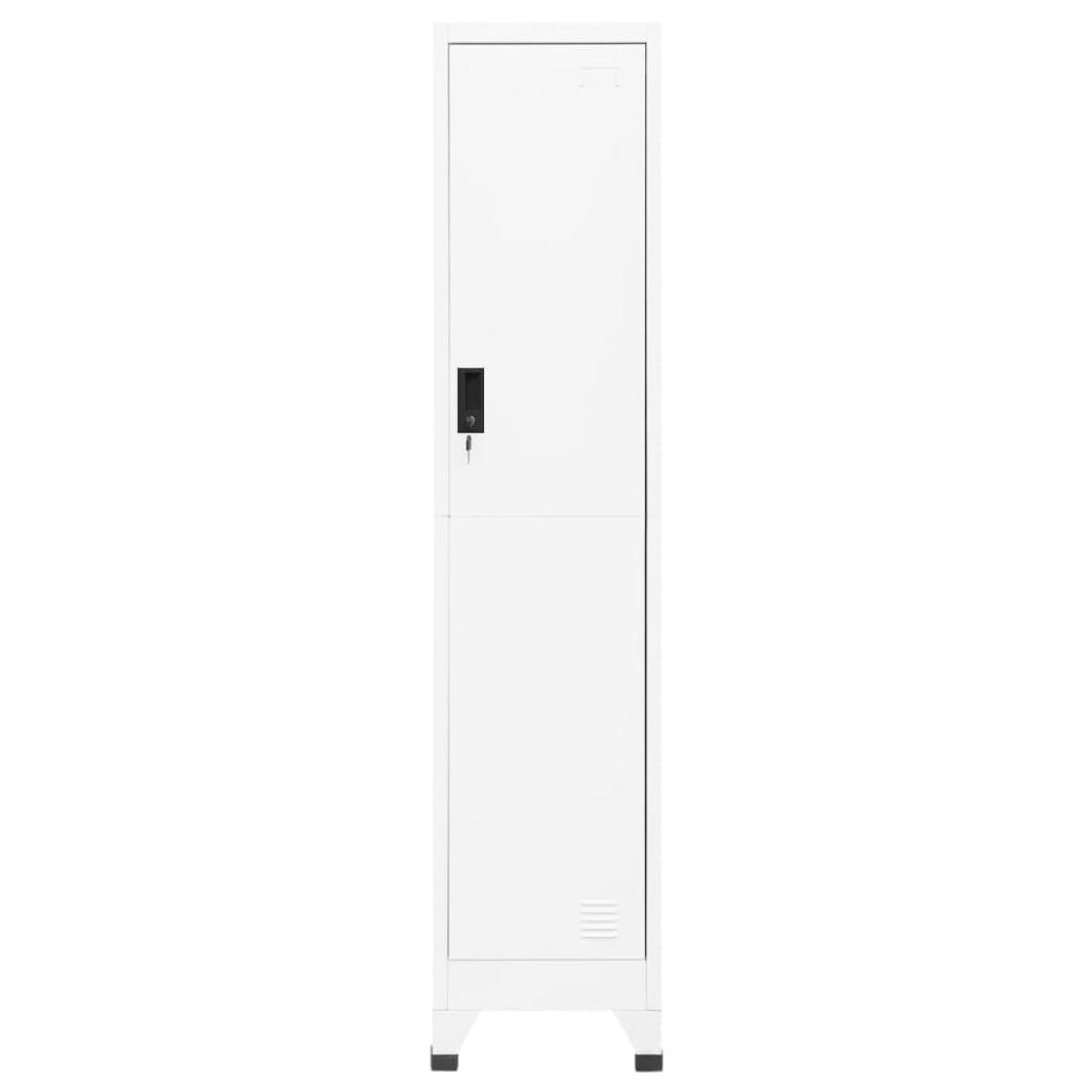 Taquilla de acero blanco 38x45x180 cm