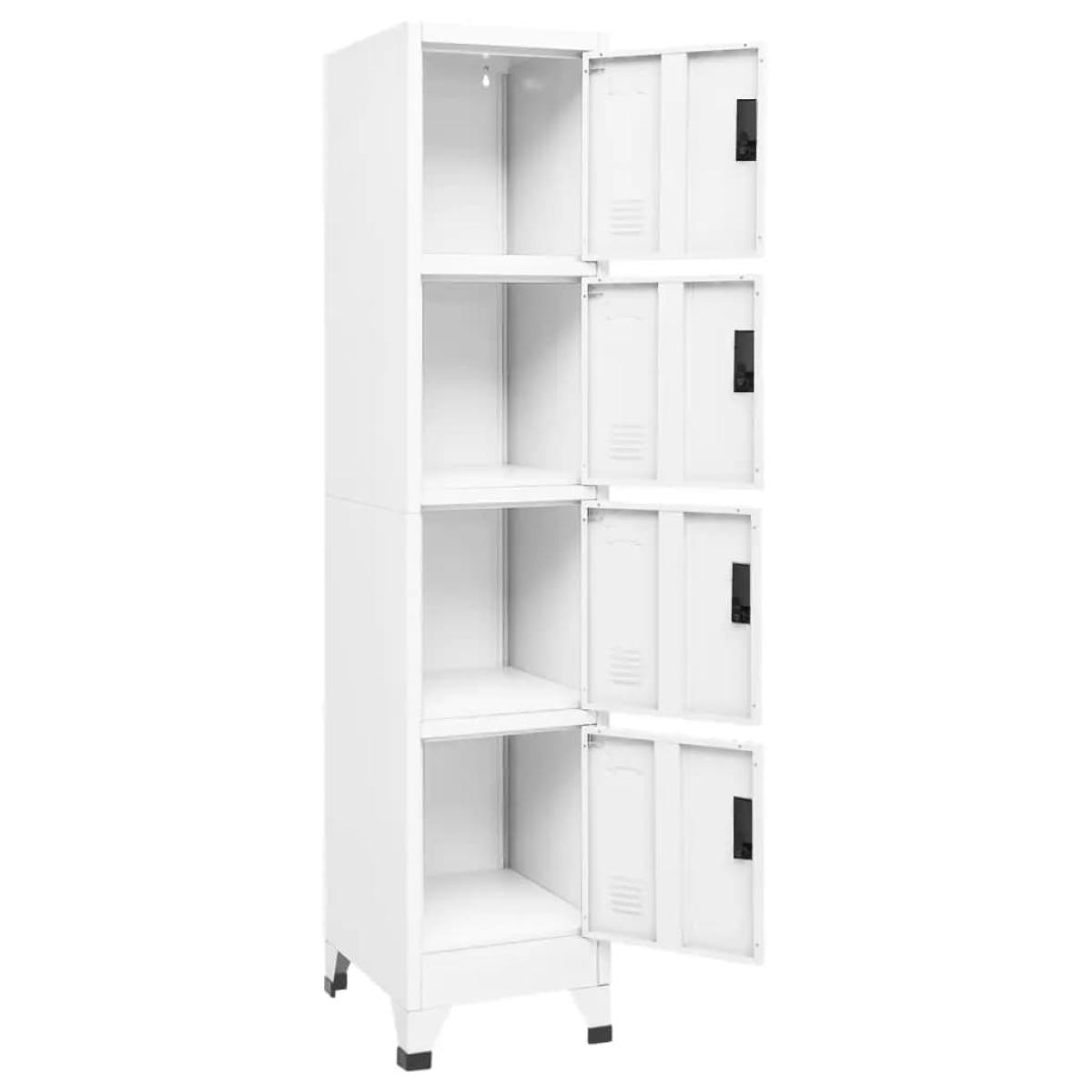 Taquilla de acero blanco 38x45x180 cm