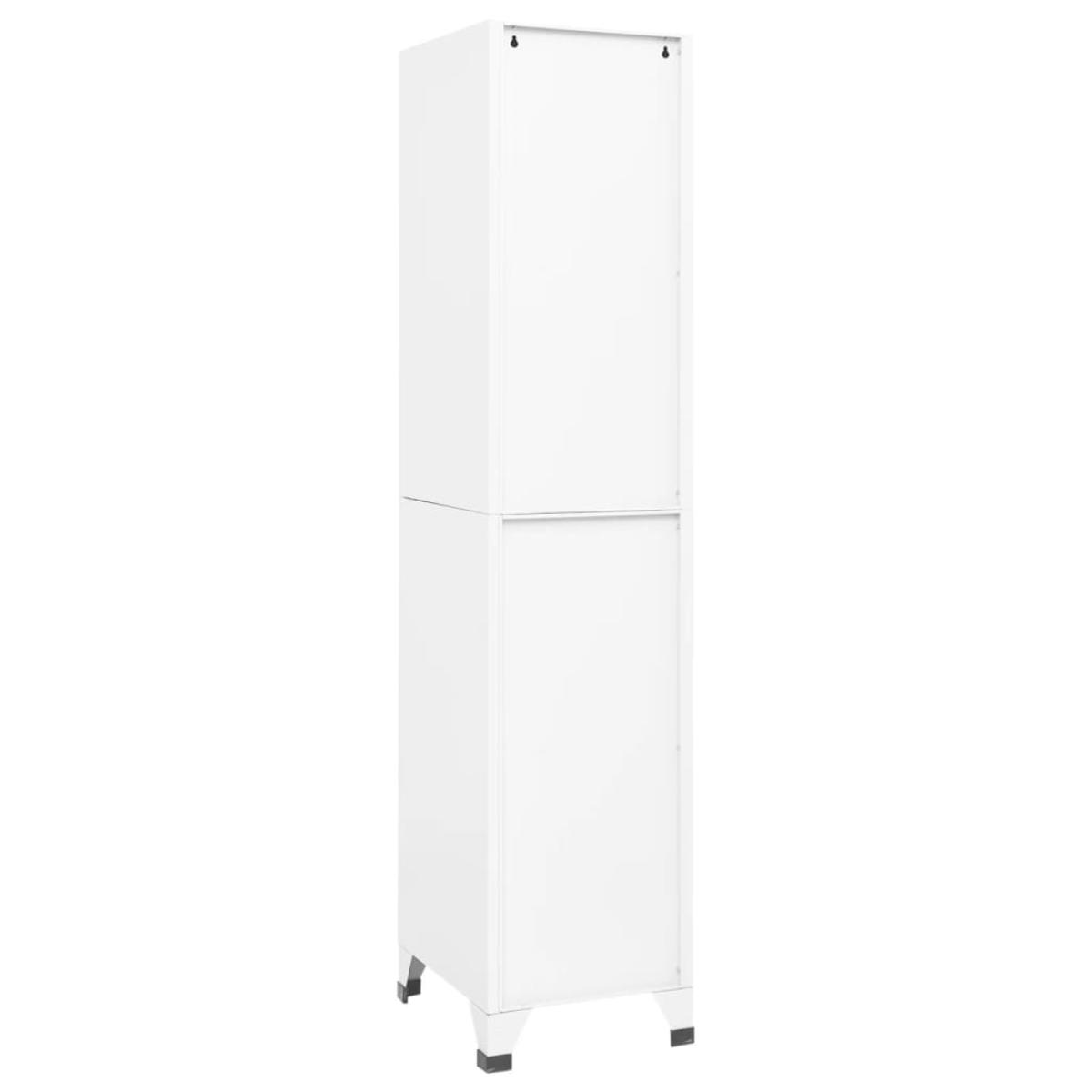 Taquilla de acero blanco 38x45x180 cm