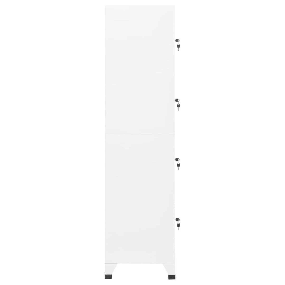 Taquilla de acero blanco 38x45x180 cm