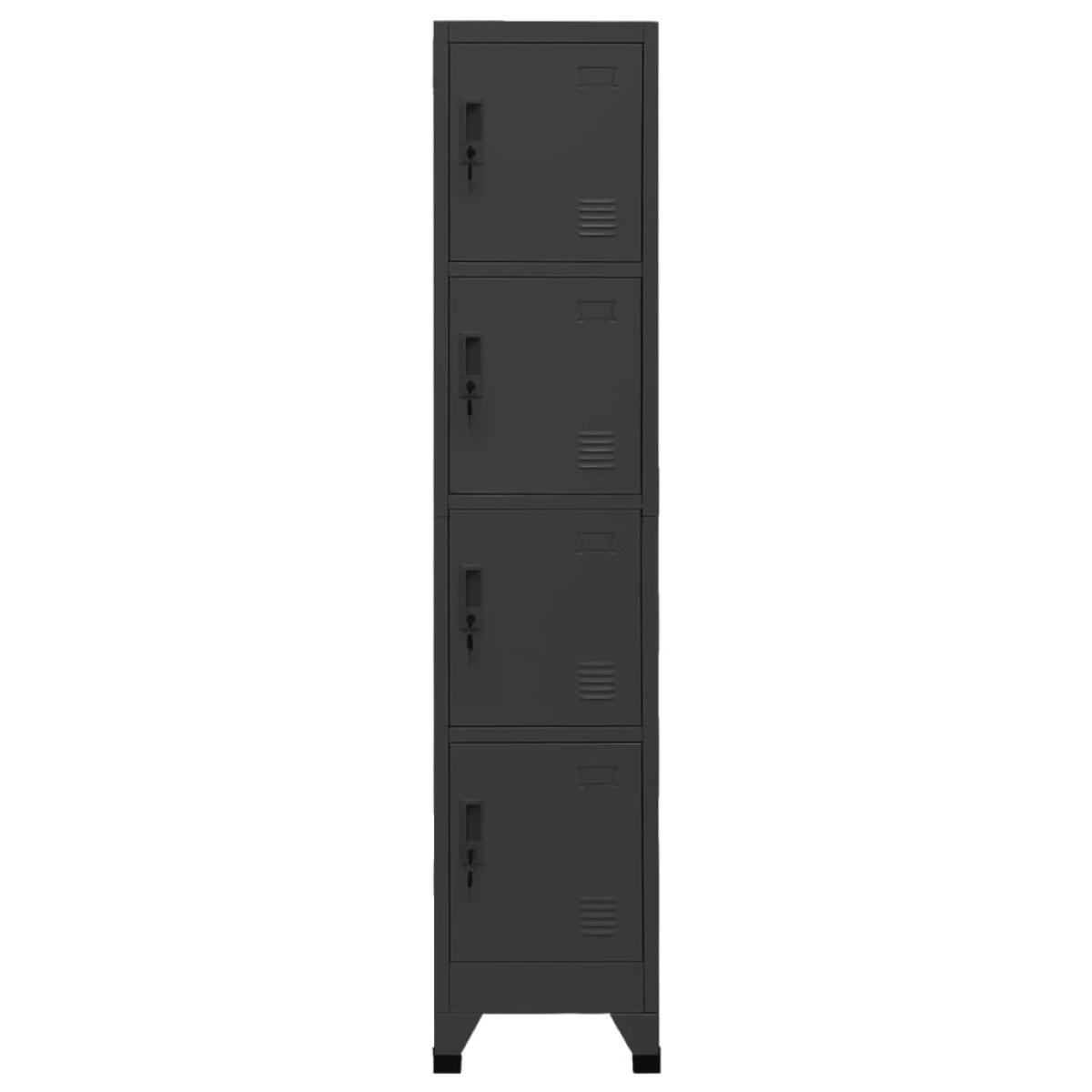 Taquilla de acero gris antracita 38x45x180 cm