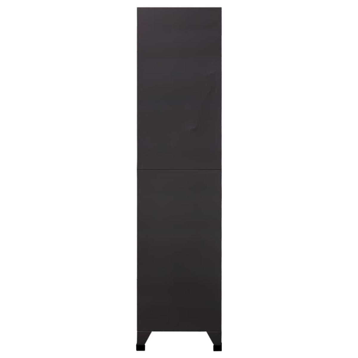 Taquilla de acero gris antracita 90x45x180 cm