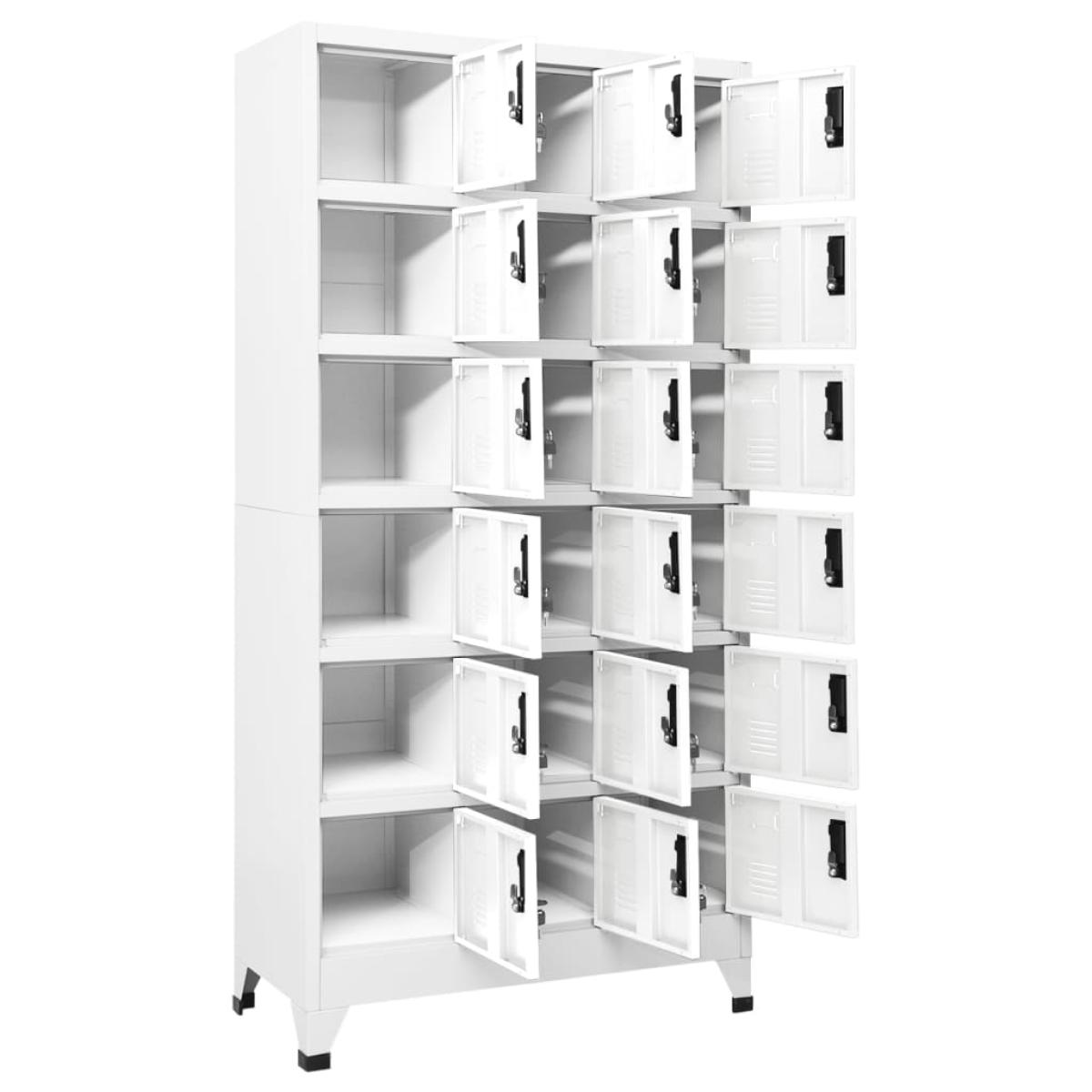 Taquilla de acero blanco 90x40x180 cm
