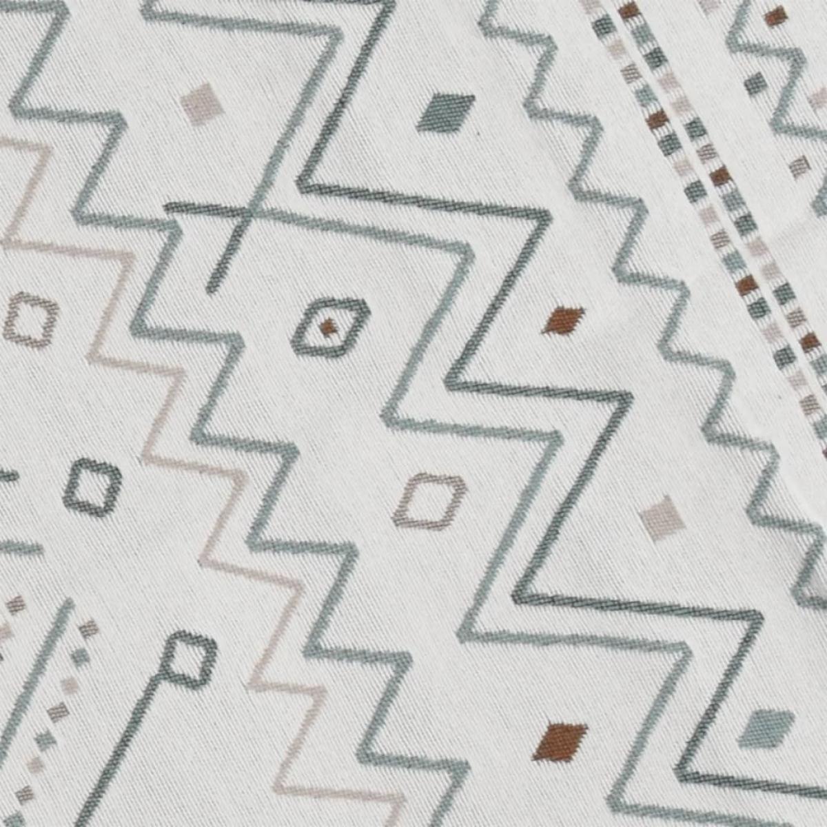 Alfombra de algodón beige y azul 120x180 cm