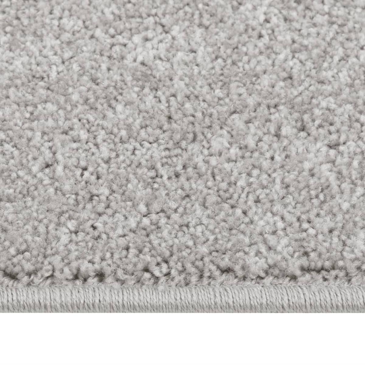 Alfombra de pelo corto gris claro 80x150 cm